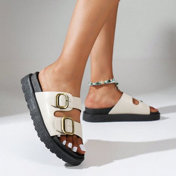 Fashionable Women's casual buckled detailed Sandals - Picture 4 of 5